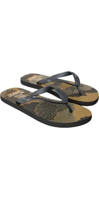 2024 Rip Curl Mnner Open Toe Search Bloom Flip Flop 1BFMOT - Black / Olive